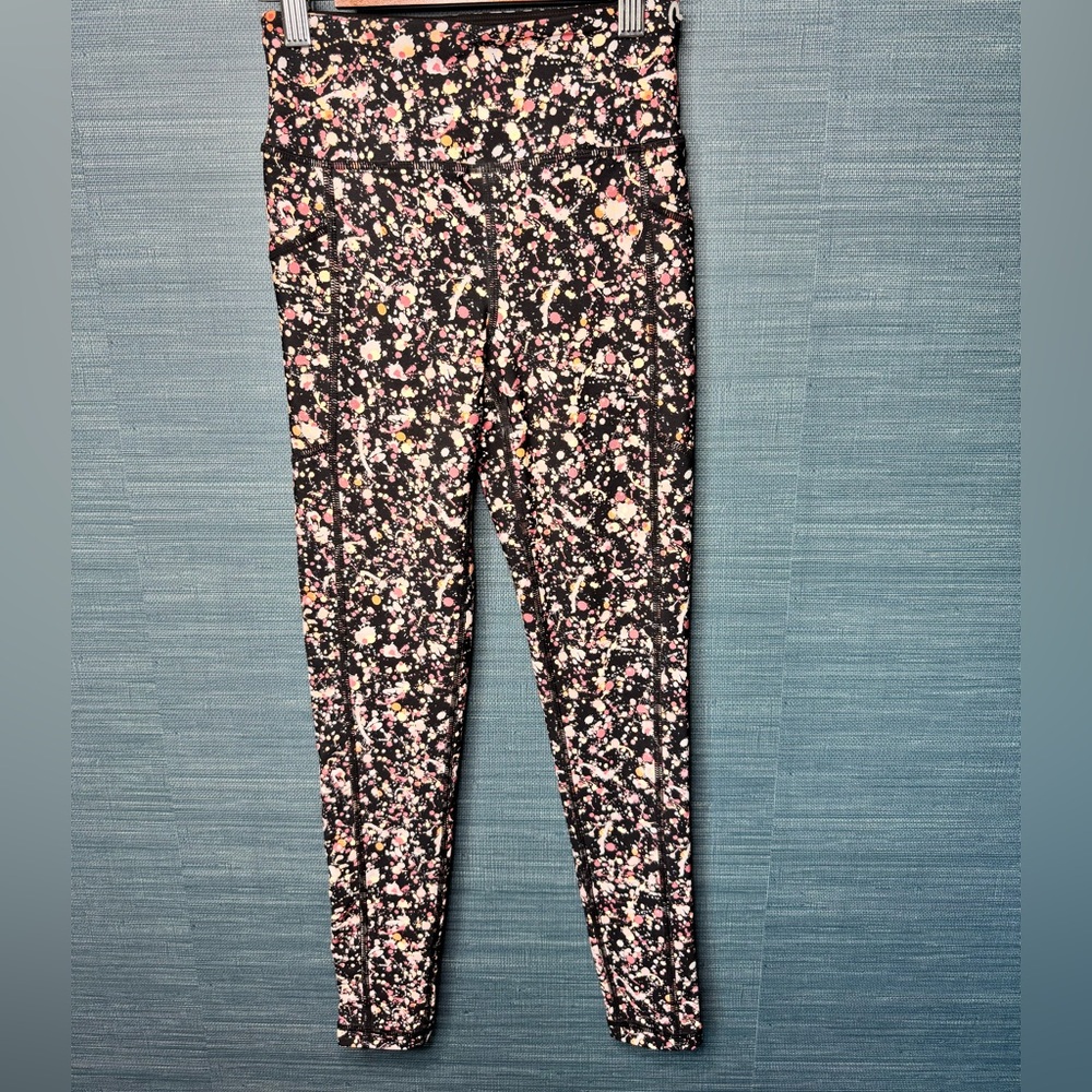 DKNY Sport Floral High Waisted 7/8 length leggings NWOT XXS